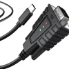 DriverGenius USB232A-B-C | USB-C to RS232 Serial Adapter Cable (1-Port) � 3 x LEDs (TX, RX, PWR) � Compatible with Windows 11, macOS 15 ?2-Piece/Package?