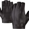 Driving Gloves for Men,Unlined Fingerless Half Finger Leather Driving Cosplay Costume Gloves KM049US