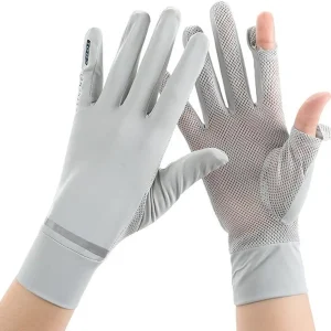 Driving Gloves UPF 50+ Sun Protection Ice Silk Sport Gloves Quick-Dry Cooling Summer Outdoor Anti-Slip Cycling Gloves Unisex