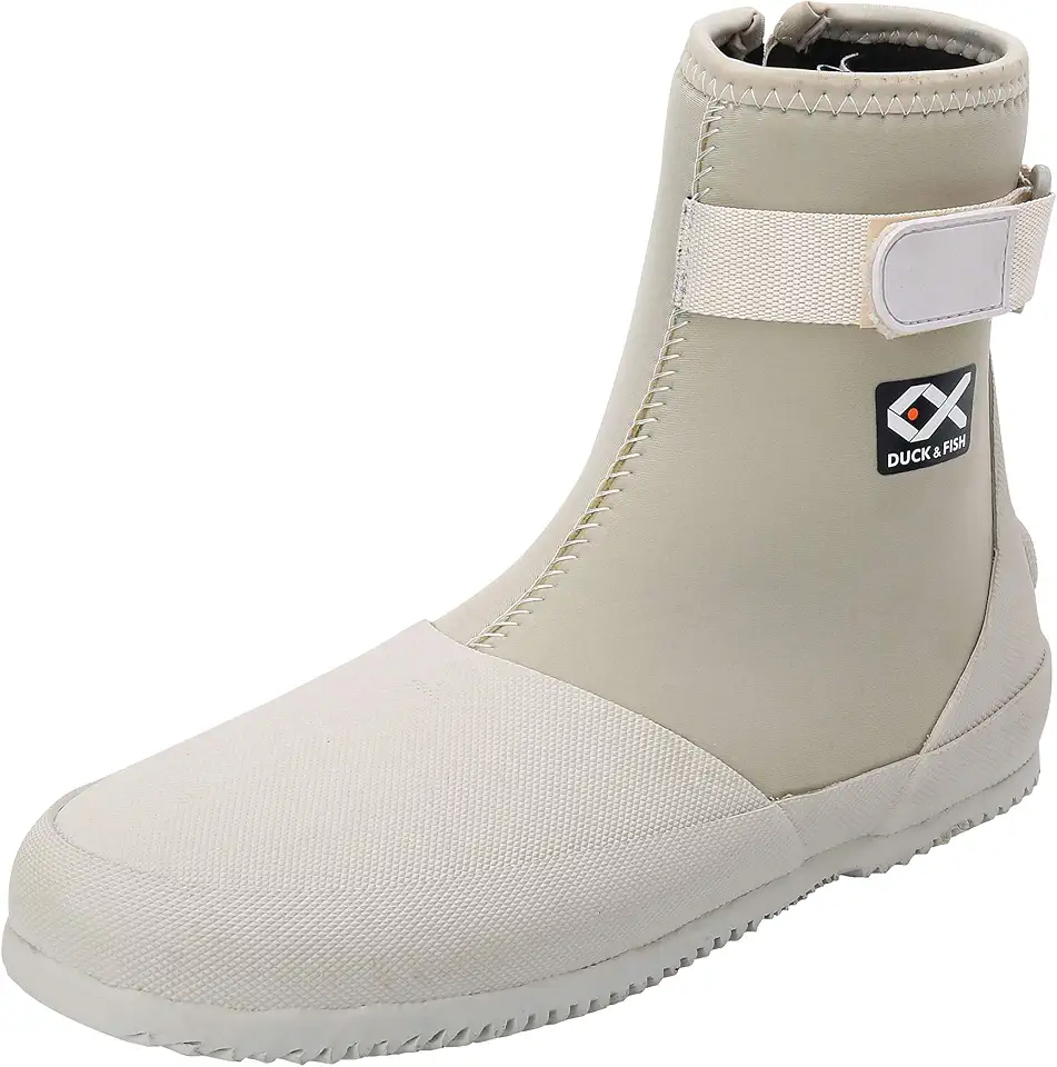 Duck and Fish Neoprene Beige Flat Wading Shoe