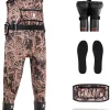 Duck Hunting Waders for Men & Women, Waterproof Bootfoot Chest Wader Insulated Neoprene Camo Waders with Boot Hanger for Fishing, Waterfowl Hunting Breathable Female Hunter Waders Weighters