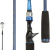E Series - Sirius Casting Rod 2-Piece 7-Feet Graphite Portable Baitcast Rod Inshore Baitcasting Fishing Rod Freshwater Baitcaster Rod