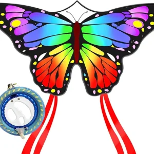 Easy to Fly Large Single Line Kite for Kids & Adults - 55" x 28" - Beach Kite with 300 FT String