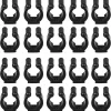EEEKit 20 Pieces Fishing Rod Holders, Wall Mounted Fishing Pole Holder Clip Storage Rack, Black Storage Clips Clamps Holder Rack Organizer for Fishing Rod Billiards Cue Snooker Cue