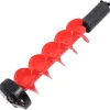 Electric Ice Auger Kit 28in Nylon Ice Drill Auger, 6in Diameter Ice Fishing Auger Drill Bit with Blades