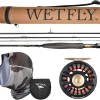 Element Stealth Combo - Complete Kit Including 5WT 9FT Carbon Fiber Fly Rod, Preloaded Fly Reel, Fly Line, Backing, Leader, Neckfly, Reel Case and Travel Case