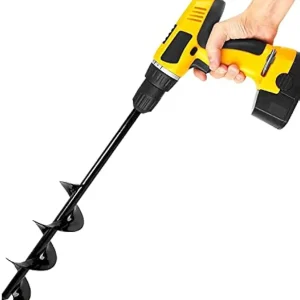 ERYTLLY Bulb Planter, Auger Spiral, Garden Planter Tool 3 x 17.5 inch,Rapid Umbrella Hole Digger for Planting Bulb Seedlings Bedding Tulips, and Digging Weeds Roots