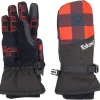 Eskimo Buffalo Plaid Glomitt, Insulated Ice Fishing Gloves, 210 Denier Fabric, Unisex, Black Ice/Plaid, 39341