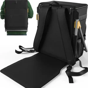 Everlasting Comfort 2-in-1 Upgraded Cooler Backpack with Built-in Folding Chair � Insulated, Leakproof & Spacious for Camping, Picnic & Beach � Portable & Durable