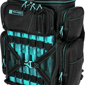 Evolution Fishing Drift Series Tackle Backpack � 3600, Outdoor Rucksack w/ 6 Fishing Tackle Trays, Heavy Duty