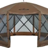 Extra Large 14.5� x 14.5� Pop-Up Gazebo Screen Tent | Screened 8-Sided Instant Outdoor Canopy Shelter w/Stakes, Ropes & Carry Bag for Camping, Sports, Picnic Table | UV Resistant SPF 50+
