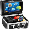 Eyoyo Underwater Fishing Camera 7 inch LCD Monitor Fish Finder Waterproof 1000TVL Fishing Camera 12pcs Infrared Lights for Lake, Boat, Ice Fishing