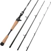 Fiblink 4 Pieces Travel Casting Rod Carbon Baitcasting Fishing Rod Portable Fishing Rod Baitcaster