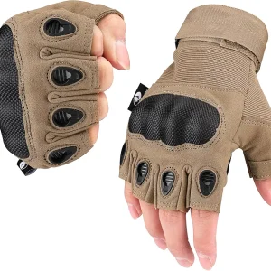 Fingerless Tactical Gloves for Men and Women- Motorcycle Gloves for Tactical Shooting, Hunting, Cycling and Hiking
