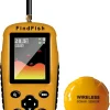Fish Finder Portable Wireless Depth Finder for Boats Kayaks with Color LED Display Black/White Model Wireless Operating 100m (Sonar & Radio 2 airwave)