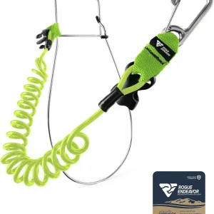 Fish Stringer Clip, Large, Stainless Construction, Quick Release 36� Steel Core Lanyard, Designed for Spearfishing, Kayak Fishing & Scuba Diving and All Fish Types