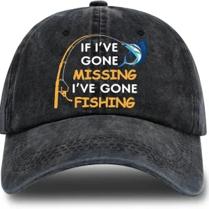 Fishing Adjustable Cotton Baseball Cap, Funny Trucker Hat Gift for Men Women Grandpa Dad Fishing Lover Fisherman