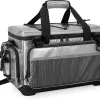 Fishing Bag with EVA Hard Bottom, Fishing Tackle Storage Bag Case for Tackle Boxes, Fishing Equipment, Fishing Rod Bag Holds 1 Rod, Fishing Gear Storage Bag for Saltwater or Freshwater Fishing