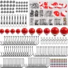 Fishing Bobbers Tackle Kit, 205pcs Basic Tackle Box Fishing Accessories Included Fish Hooks, Bobbers, Weights Sinkers, Swivel Snaps, Fishing Equipment Starter Kit for Trout Catfish Panfish