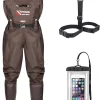 Fishing Chest Waders for Men Women with Boots Waterproof 210D Nylon PVC Breathable Waders for Hunting