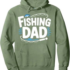 Fishing Dad Father's Day Tee 2025 for Fisherman Dad Father Pullover Hoodie