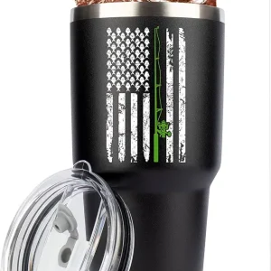 Fishing for Men | Stainless Steel Travel Tumbler/Mug with 2 Lids 2 Straws and Gift Box for Coffee Cup | Fly Fishing | Funny Fisherman Decor Themed Stuff Valentine's Day Gift (30 Ounce)