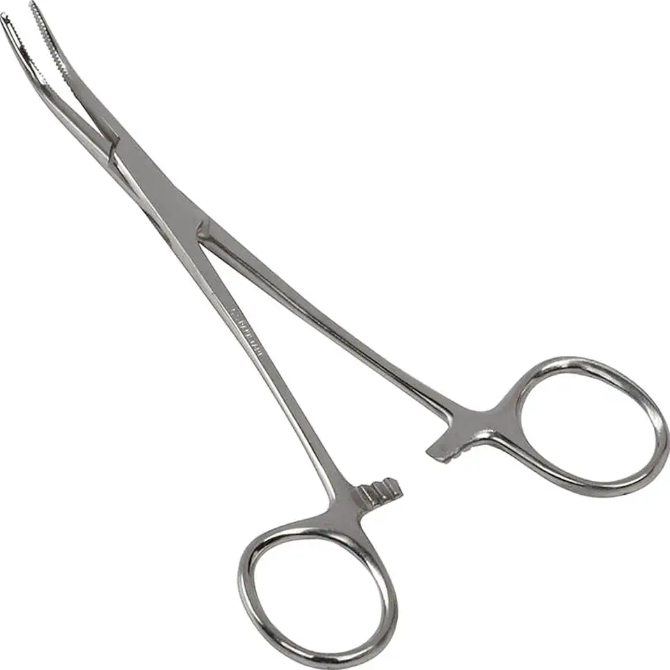 Fishing Forceps, Kelly Hemostat 5.5 and 6.25 Inches, Straight and Curved Stainless Steel - Ideal Fishing Pliers for Any Fishing Tackle Fly Tying Kit