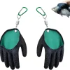 Fishing Gloves for Men with Magnet Release, Professional Anti-Slip Puncture Resistant Gloves for Handling, Catching, Cleaning, Fisherman Fishing Accessories, Fishing Gear and Equipment