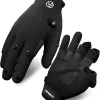 Fishing Gloves, Winter Fishing Gloves for Men Women, 3 Fingerless Fleece Lined for Cold Weather Ice Fishing