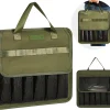 Fishing Jig Bag Large Lures Bags Saltwater & Freshwater,Slow Pitch Jigs Storage Bag Suitable For Max 10inch Jigs,Heavy Duty Offshore Fishing Jigs Lead Bag For Men Gifts Waterproof Army Green