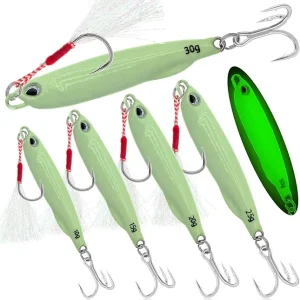 Fishing Jigs Metal Fishing Spoons Lures, Blade Bait Spinner Long Casting Jigging Spoon Lure Vertical Hard VIB Swimbait for Walleye Bass Trout Freshwater & Saltwater