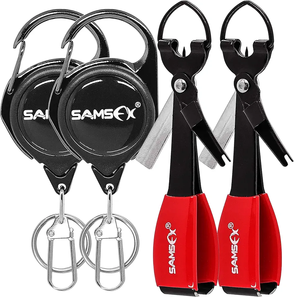 Fishing Knot Tying Tool, Multifunctional Fly Fshing Nippers, Quickly Tie Fishing Knots for Hooks, Lures and Flies, Fishing Clippers with Retractor