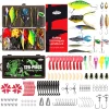 Fishing Lures - 2025 New Tackle Box with Tackle Included, Fishing Kit with VIBs, Frogs, Minnows, Soft Baits, Hooks & Weights Accessories, Freshwater Lure Kit for Bass Walleye Trout