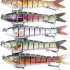 Fishing Lures for Bass Trout Multi Jointed Swimbaits Slow Sinking Bionic Lifelike Swimming Bass Lures Freshwater Saltwater Bass Fishing baits Kit Artificial Baits 5PCS