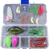 Fishing Lures Freshwater Bait Tackle kit.Tackle Box Including crankbaits topwater Lures,Jigs,Spoons and More Fishing Gear Set.Suitable for Bass Trout Salmon.