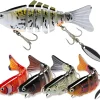 Fishing Lures with Spinner Baits Blades for Topwater, Swimbait for Trout and Bass Slow Sinking, 5pcs Fishing Hard Baits