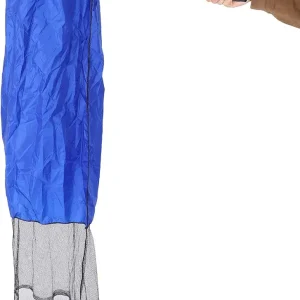 Fishing Net, Aquarium Waterproof Soft Fishing Net Long Knotless Netting Koi Tansfer Mesh for Medium Large Fish(Diameter 40CM, Handle 50CM)