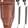 Fishing Pliers Holster with Retractable Lanyard, Universal Fit for Most Sea Fishing & Wild River Lure Tongs Leather Accessories
