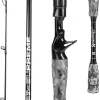 Fishing Rod - Medium 2Pc Graphite Composite Blank Spinning & Casting Rod, Camouflage EVA Grip, Smooth Transition Fishing Pole