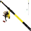 Fishing Rod and Reel Combo?Medium Heavy Poles and Reels Telescopic Rod Kits for Adults? 22lb Line Pre-spooled with Spining Reel for Travel Saltwater Freshwater Catfish Bass Fishing