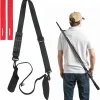 Fishing Rod Carrying Strap, Fish Fishing Rod Socks ?Durable Fishing Rod Carry, adjustable length fishing rod sling, portable fishing rod sling?Suitable for rods from 30-55 inches, black