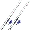 Fishing Rod Combo, 2-Piece 6-Foot Graphite & Fiberglass Rod with Anti-Reverse Spinning Fishing Reel (1Pack/2Pack)
