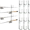 Fishing Rod Holders, 4 Pack Wall or Ceiling Mounted Fishing Pole Holders for Garage, Aluminum Fishing Rod Rack Organizer for Universal Fit