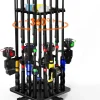 Fishing Rod Holders for Garage, 360� Rotating Vertical Fishing Rod Rack, Metal Fishing Pole Stand Holds 16 Rods, Fishing Gear Equipment Storage Organizer for Ground, Fishing Gifts for Men