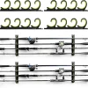 Fishing Rod Rack for Garage/Vehicle, Horizontal or Ceiling Wall Mounted Rubber Coated Fishing Pole Holders for 8/16 Rods or Combos