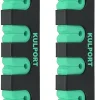 Fishing Rod Rack Holders Wall-Mounted Fishing Pole Holder & Rack, Fishing Pole Holders for Garage & Boat 6-Rod Storage Racks(Horizontal Green, 1 Pair)