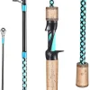 Fishing Rods, Graphite Spinning Rods, Lightweight 2 Pieces Cork Handle Casting