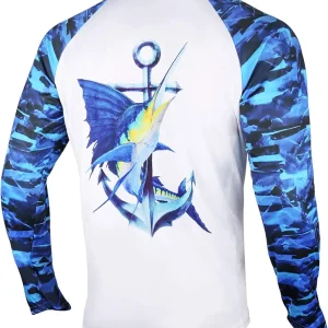 Fishing Shirt for Men Long Sleeve Sun Protection UV UPF 50+ T-Shirts with Pocket