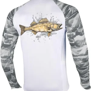 Fishing Shirt for Men Long Sleeve Sun Protection UV UPF 50+ T-Shirts with Pocket