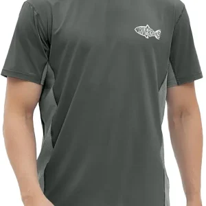 Fishing T-Shirt Men�s UPF 50+ Sun Protection Fishing Shirt Short Sleeve Performance Tee